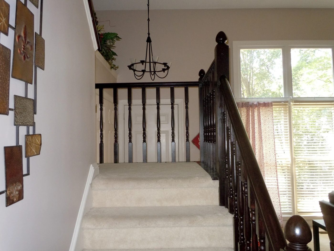 java gel stain stair banister - a handmade walkthrough, Semi-Domesticated Mama featured on Bekob