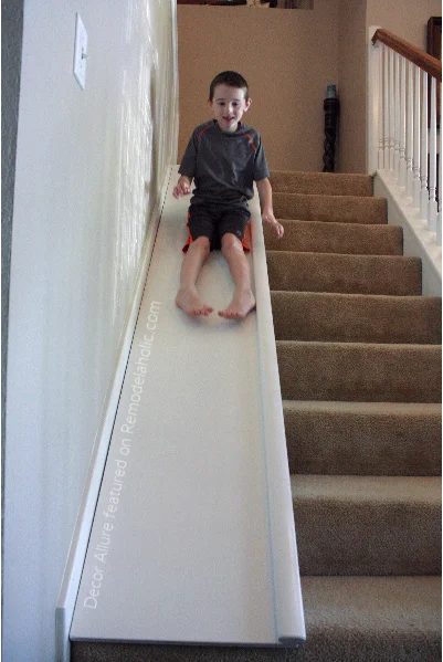 Handmade Stair Slide walkthrough Featured On Bekob