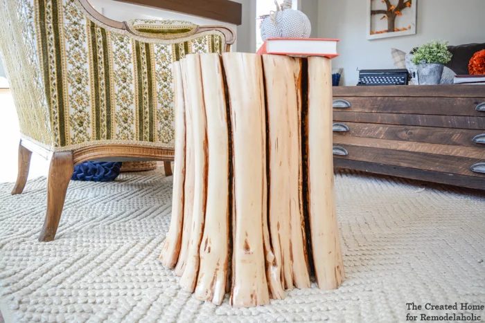 Handmade Stump Side Table
