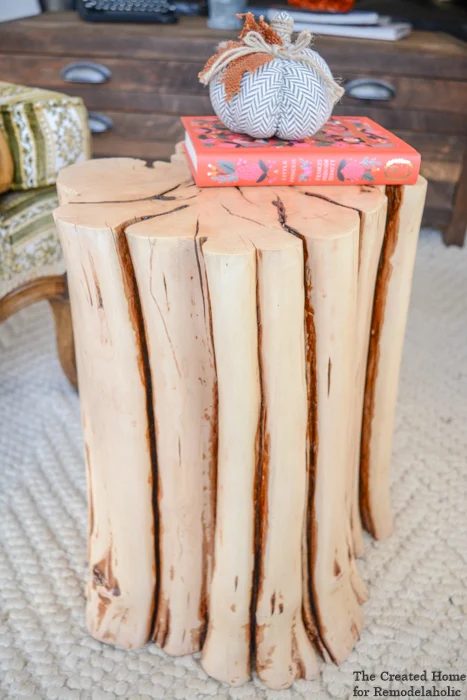 handmade stump table