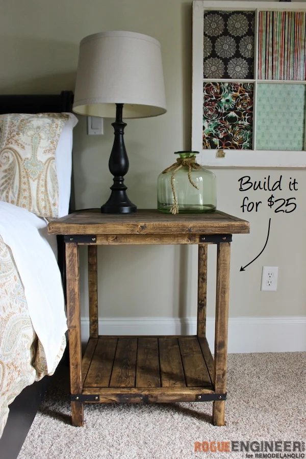 Handmade direct Square Bedside Table Plans - Build it for just $25!