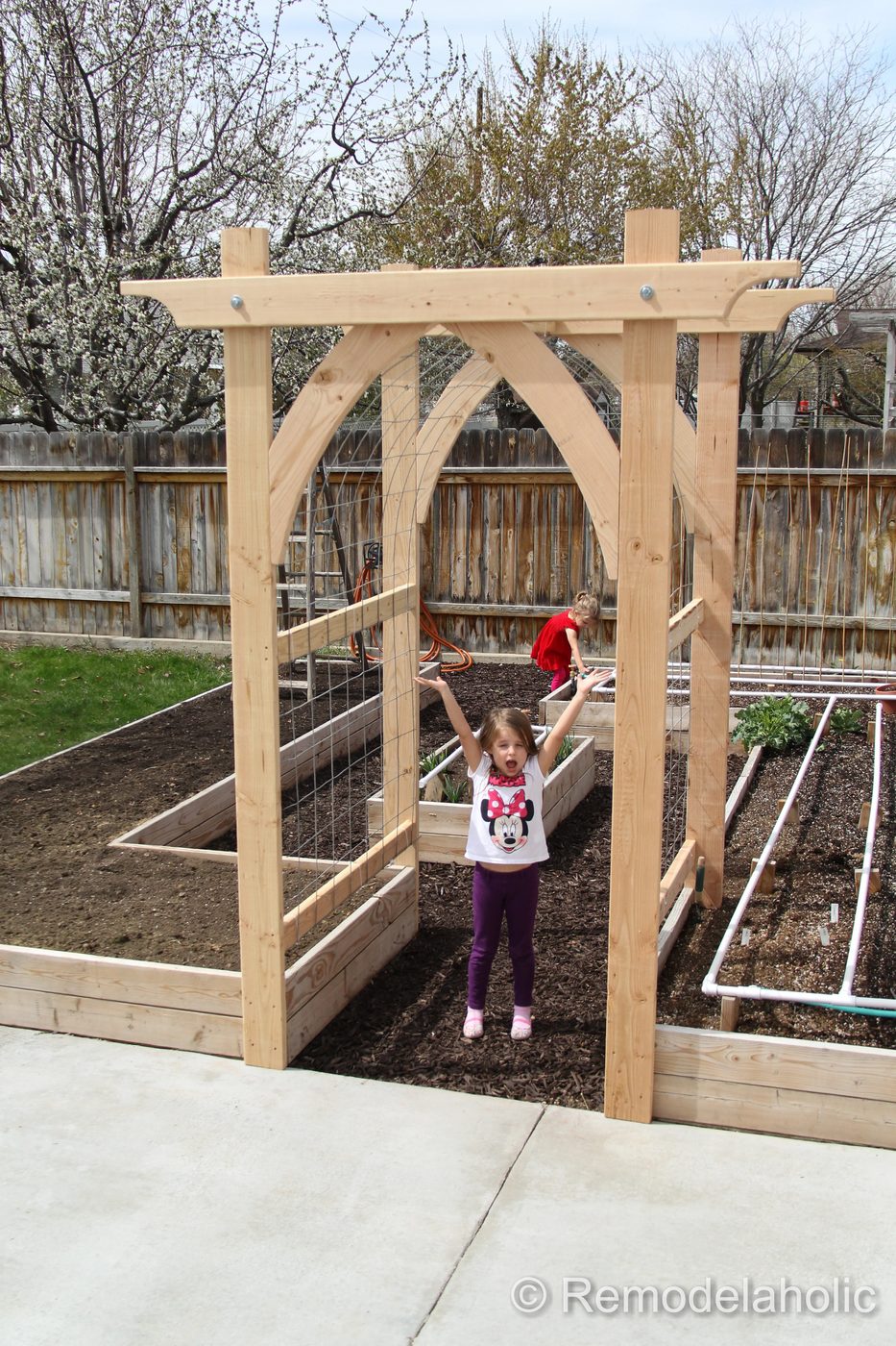 Vegetable Garden Arbor Handmade Plans-49