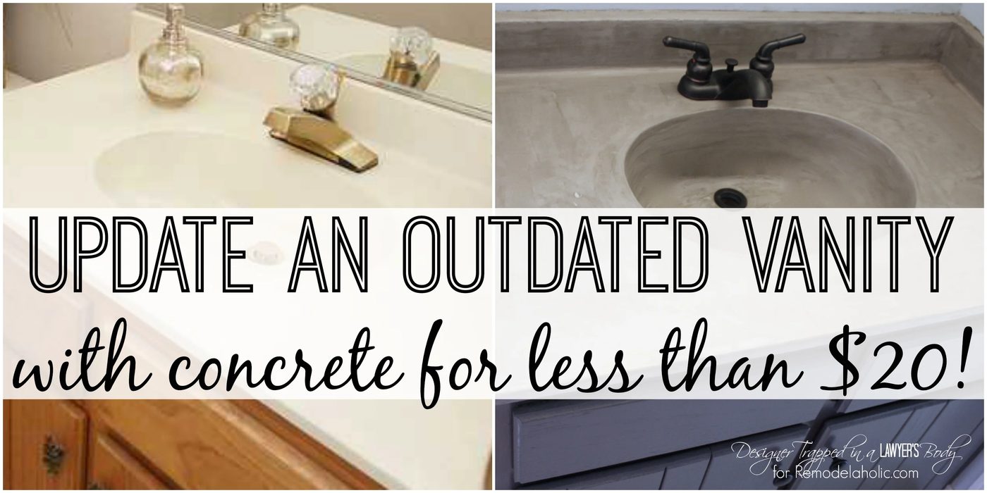 MUST PIN! Learn how to transform a cultured marble vanity with concrete on Bekob.com!
