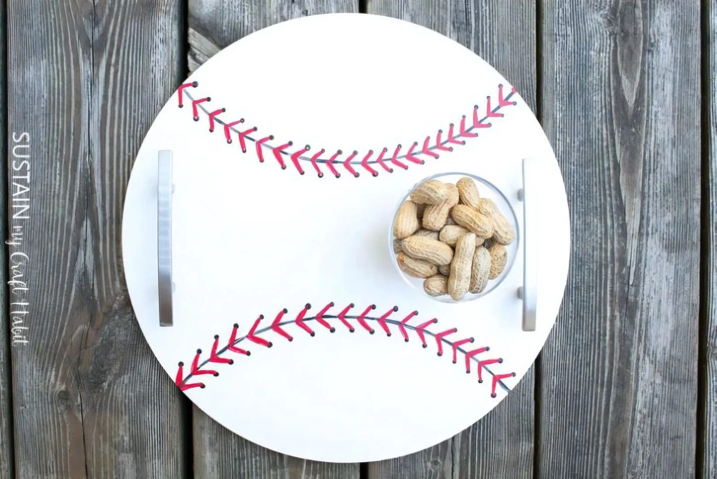 Handmade Baseball Serving Tray 2a 014419