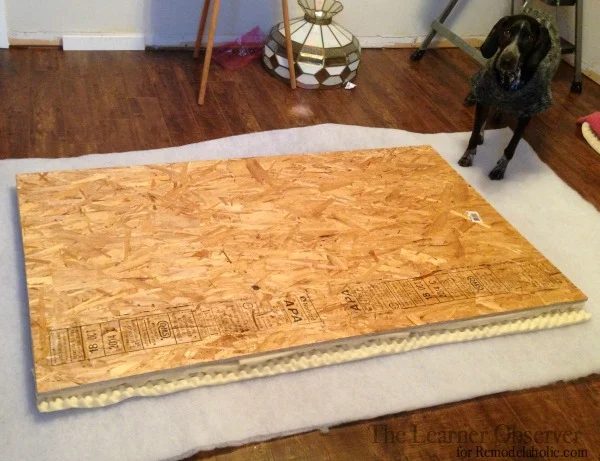 handmade tufted leather headboard walkthrough - foam & batting - The Learner Observer for Bekob.com