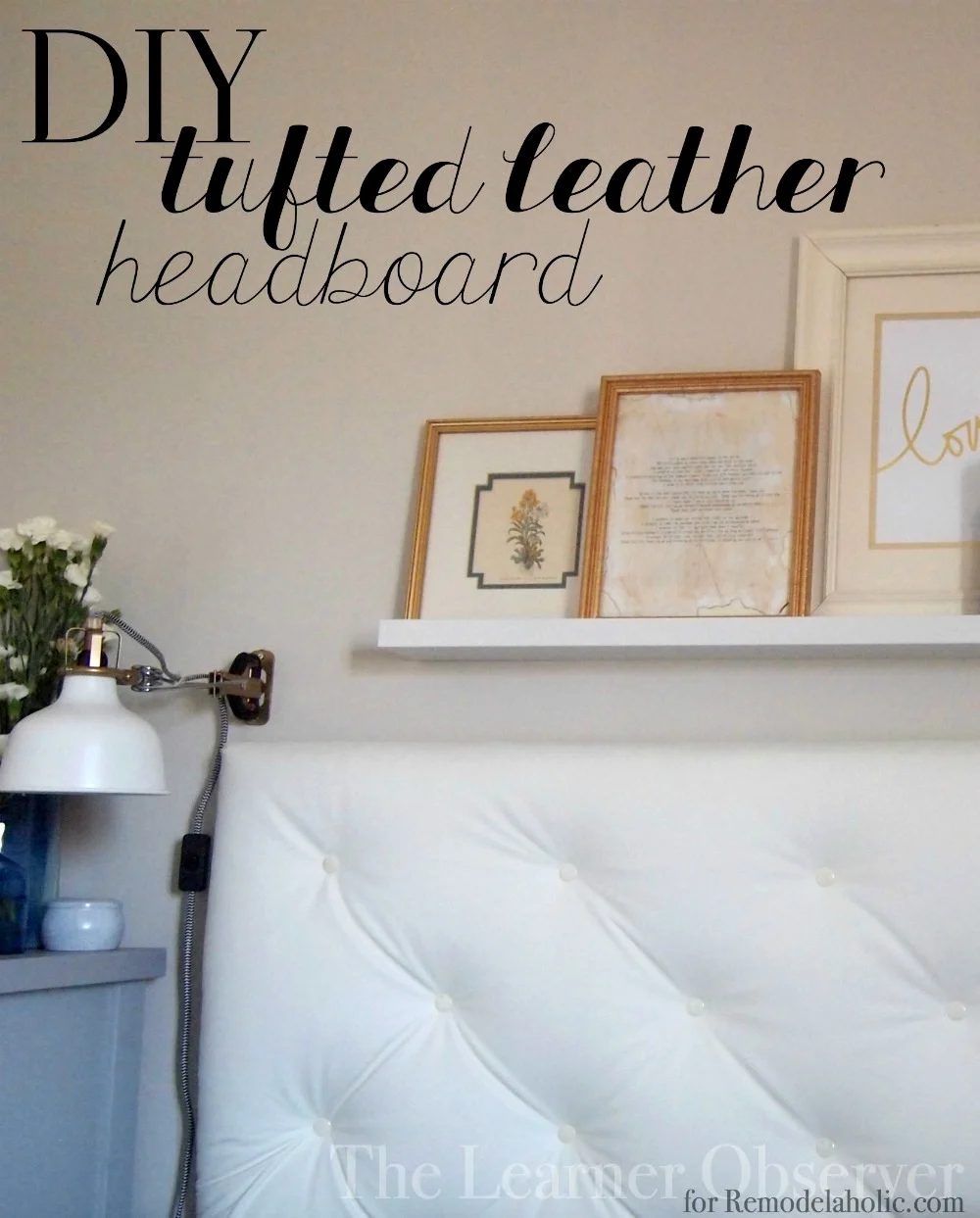 handmade tufted leather headboard walkthrough