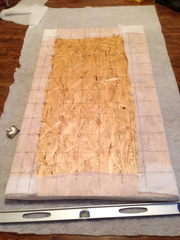 handmade tufted leather headboard walkthrough with batting and measurements