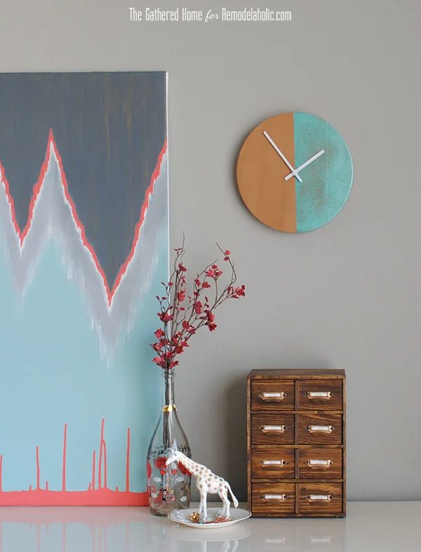 Handmade Two-Tone Copper Clock | Bekob.com #anthropologie #clock #knockoff