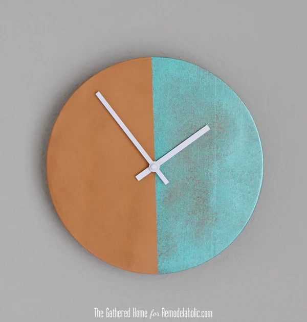 Handmade Two-Tone Copper Clock | Bekob.com #anthropologie #clock #knockoff