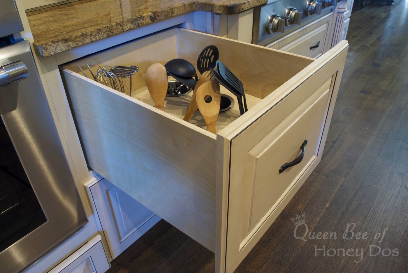 Handmade kitchen utensil drawer organizer upright utensils deep drawer walkthrough, Queen Bee of Honey Dos on @Bekob