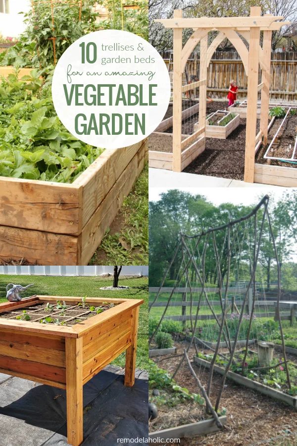 10 Vegetable Garden options For Raised Garden Beds And Vegetable Trellis Handmade Plans #Bekob