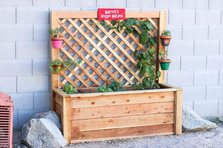 Handmade Vegetable Garden options Kids Garden Box And Trellis, Addicted2DIY