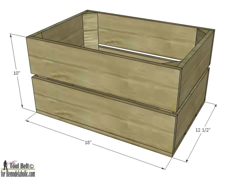 Love the look of vintage crates? Build Handmade 'vintage' crates to make a stacked crate shelf on wheels.