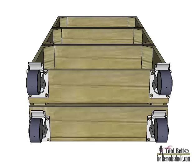 Love the look of vintage crates? Build Handmade 'vintage' crates to make a stacked crate shelf on wheels.