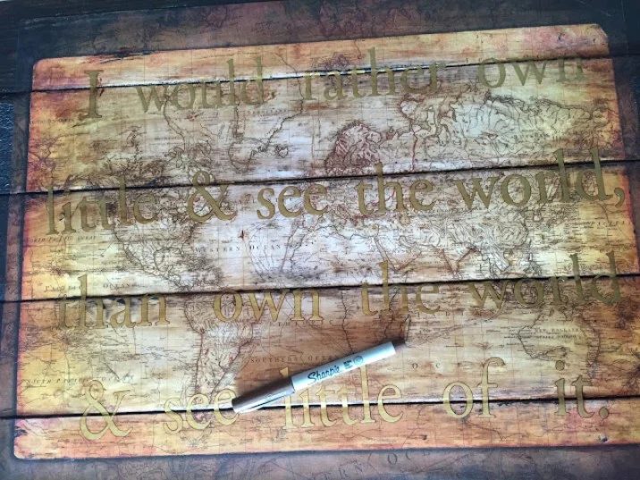 Pallet Map for Handmade wall decor
