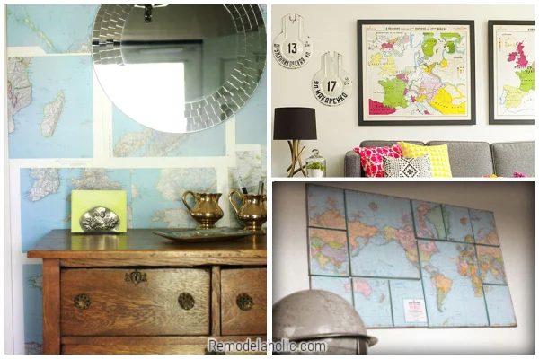Handmade Wall Decor options: Vintage Maps
