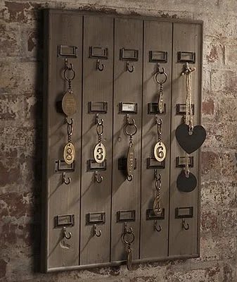 Handmade Wall Mounted Wooden Hotel Key Rack