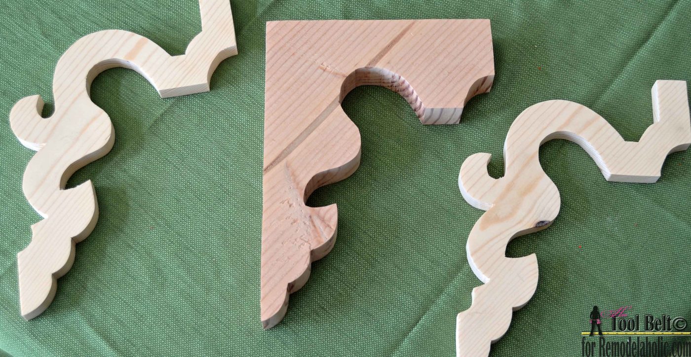 Handmade corbels inspired from these vintage finds, pattern and walkthrough on Bekob.com