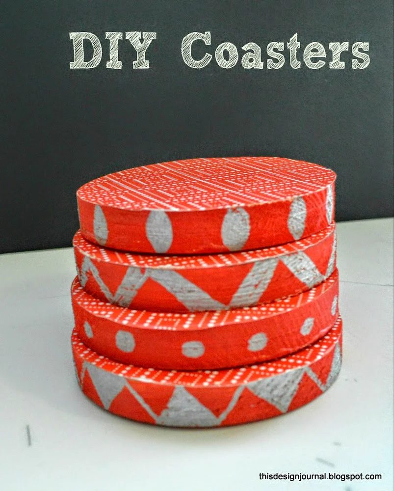paint and modpodge coasters, This Design Journal via @Bekob