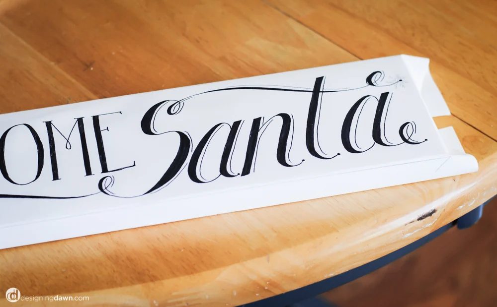 Welcome Santa Handmade Sign-8