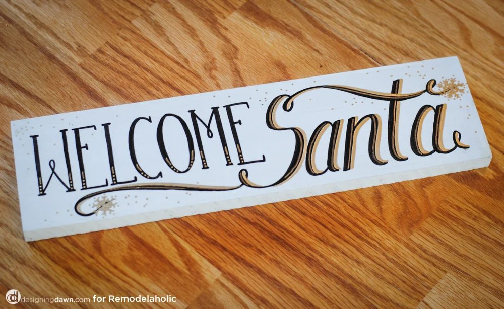 Welcome Santa Handmade Sign-5