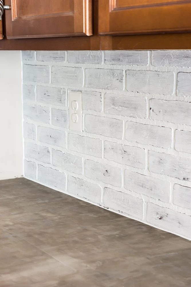 Whitewashed faux brick backsplash (18 of 18)