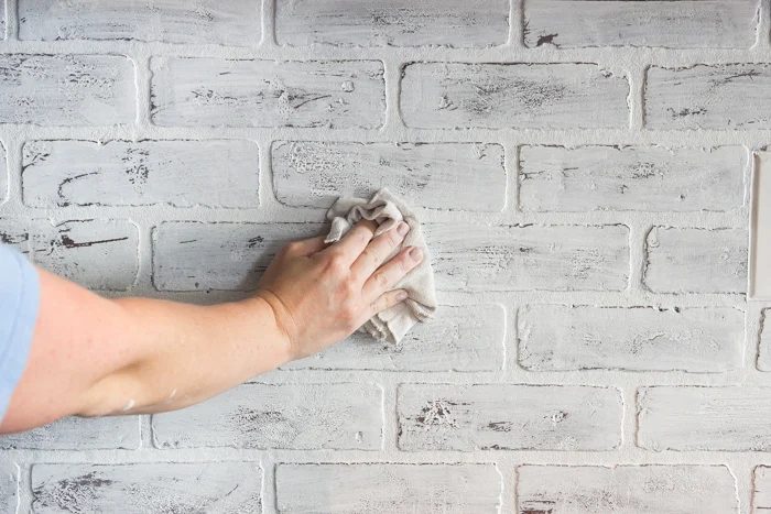 Whitewashed faux brick backsplash (14 of 18)