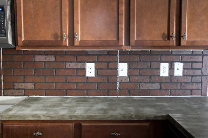 Whitewashed faux brick backsplash (11 of 18)