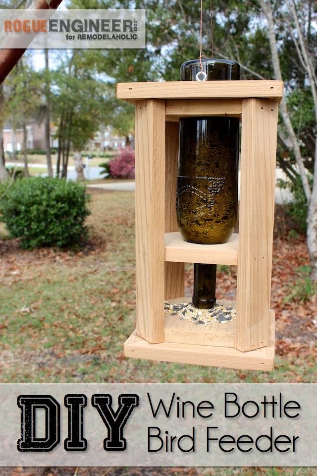 Handmade Wine Bottle Bird Feed - Free walkthrough - Rogue Engineer on Bekob.com