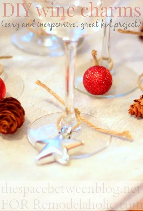 clearly straightforward Handmade wine charms | The Space Between for @Bekob #holiday #Christmas