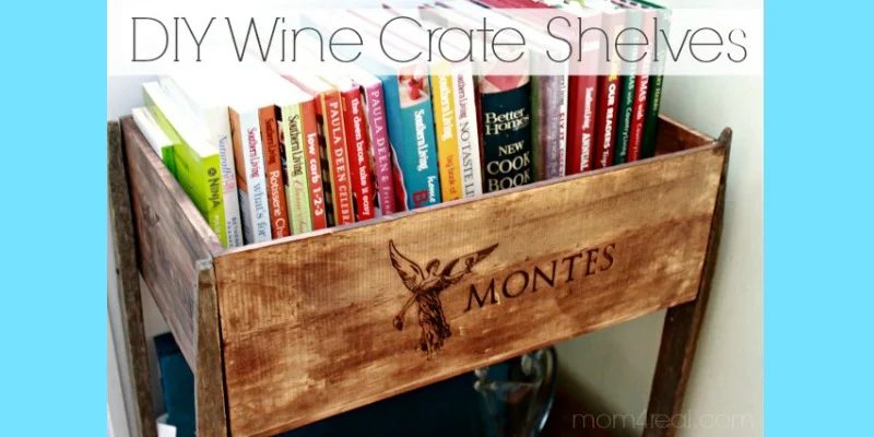 Handmade Wine Crate Shelves