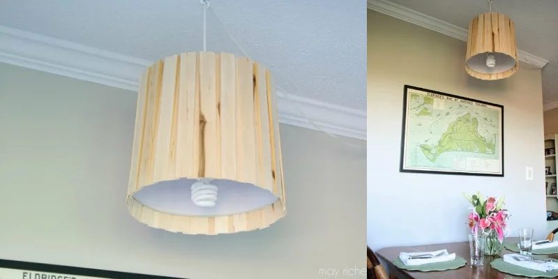 straightforward and Inexpensive Wood Shim Pendant Light walkthrough