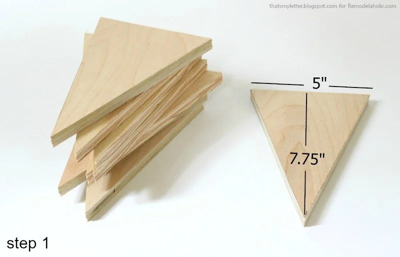 wood bunting step 1