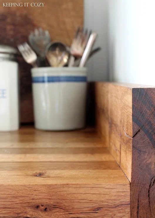 Andrea Keeping It Cozy reclaimed wood countertop review Handmade