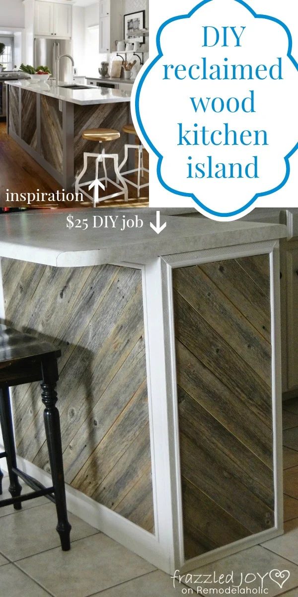Handmade Reclaimed Wood Kitchen Island, Frazzled Joy on Bekob.com #reclaimedwood #recycle #kitchenisland