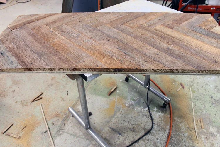 herringbone coffee table