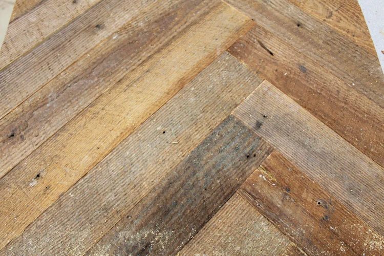 How the planks look when they are laid out on the tabletop