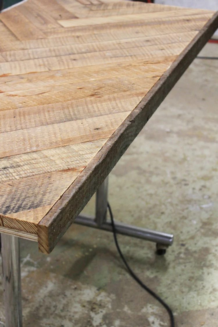 cutting trim pieces for tabletop