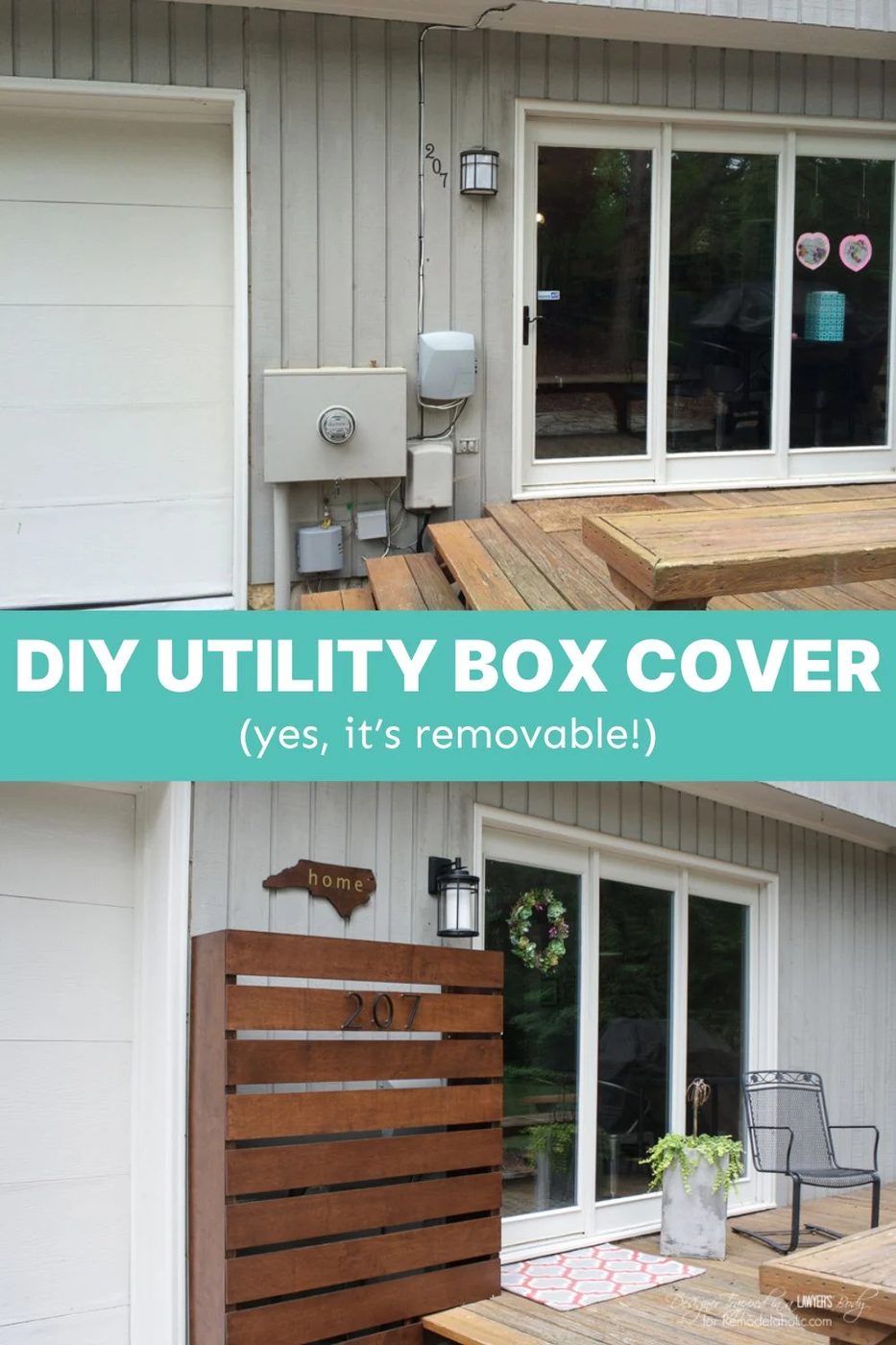 Hide those ugly utility boxes on your house with this vivid wood screen Handmade utility box cover. straightforward to customize, and straightforward to remove to read the meters o