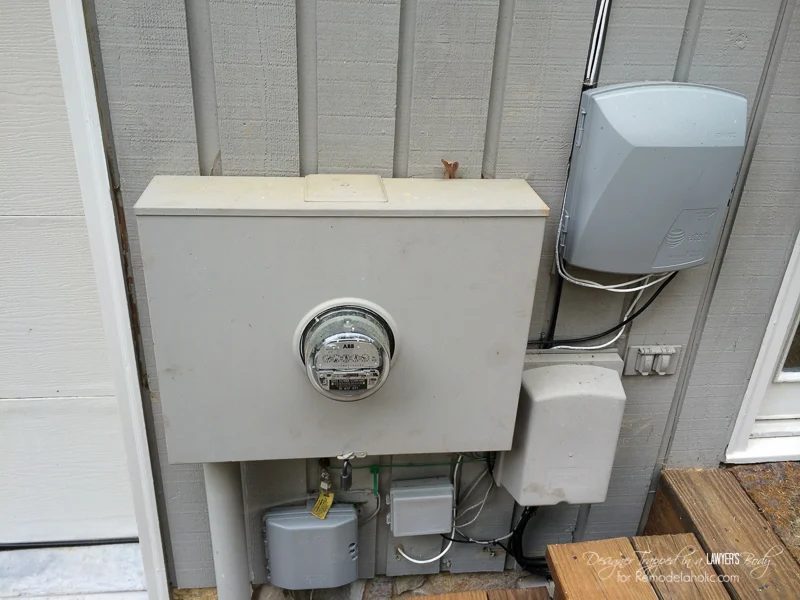 Before Handmade utility box cover - utility boxes on the side of the house