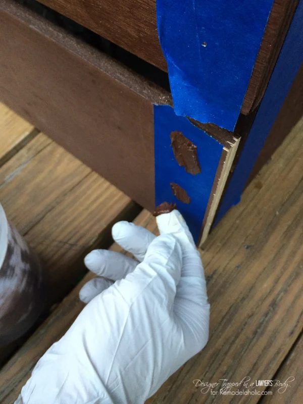 Smart tip for hiding nail holes in stained wood!