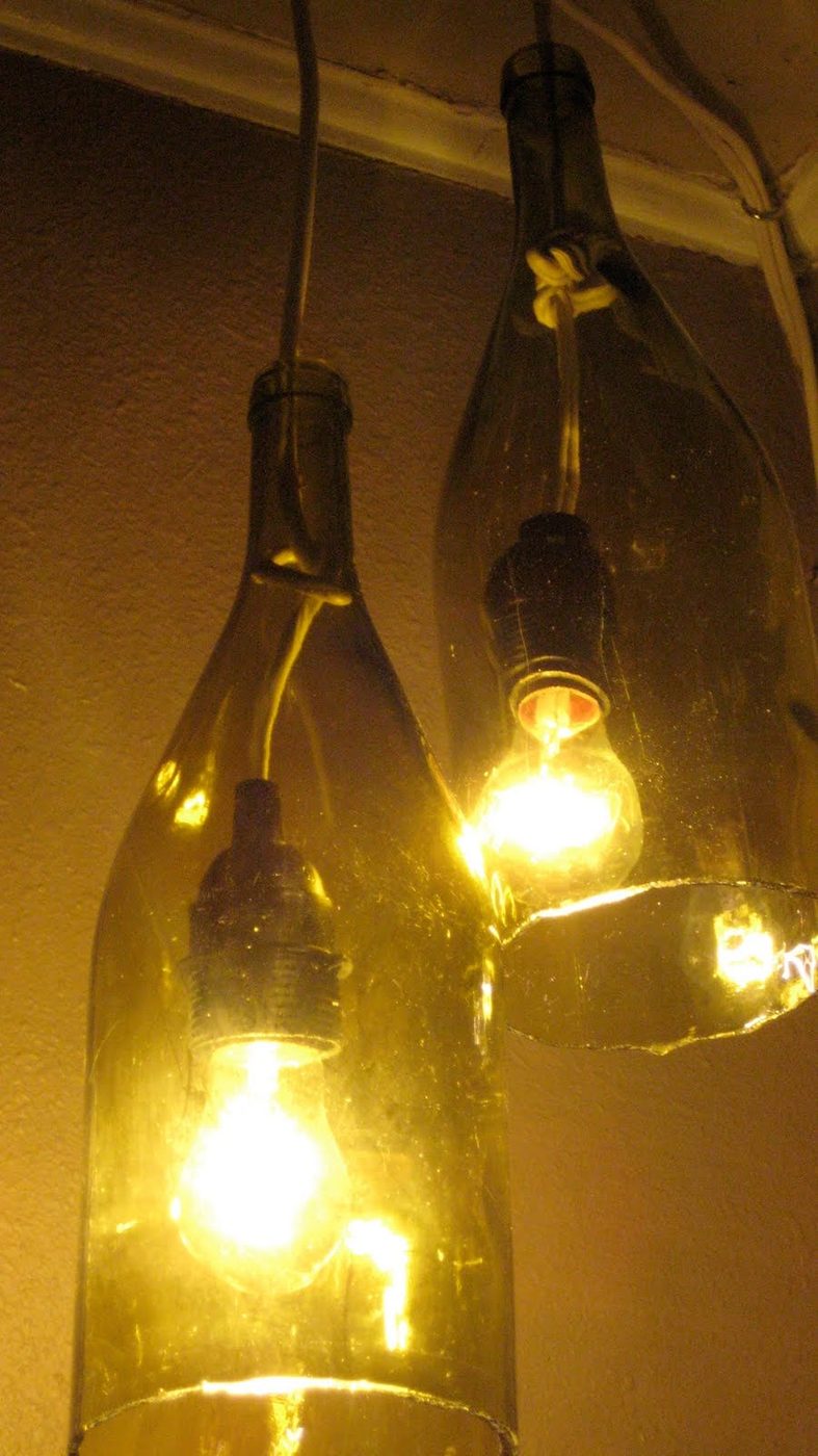 wine bottle pendant light handmade walkthrough, Adventures in Creating featured on Bekob