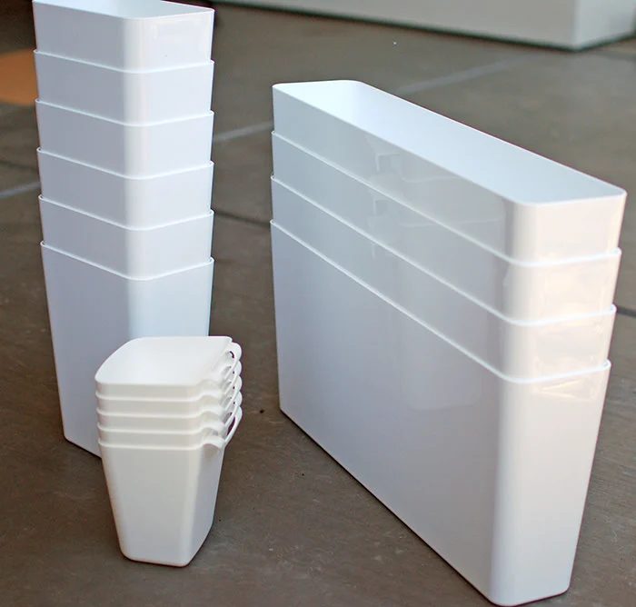 Use IKEA Organizers As Planters For A Handmade Wood Slat Garden Wall, The Garden Glove Featured On Bekob