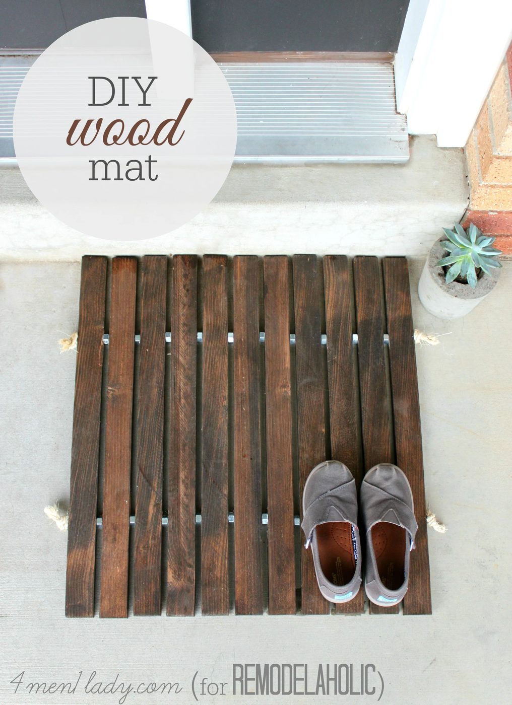 Handmade Wood Mat by (4men1lady.com for @Bekob)