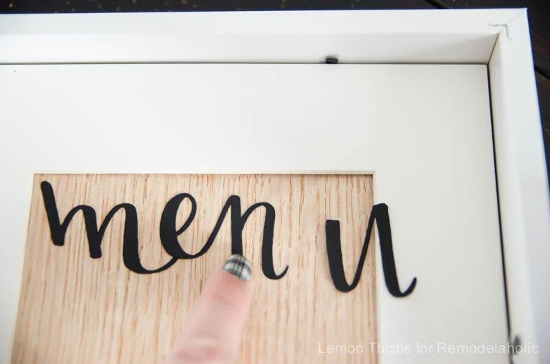 Handmade Wood Veneer whiteboard Menu Planner