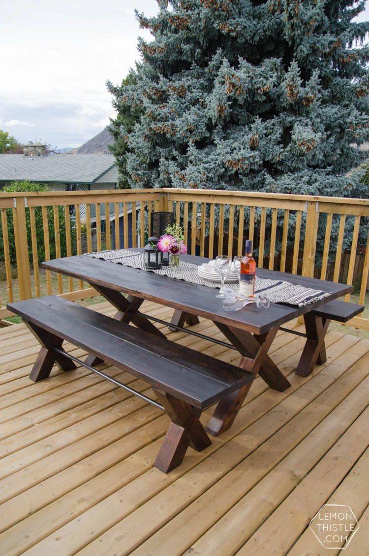 Handmade X Leg Trestle Table