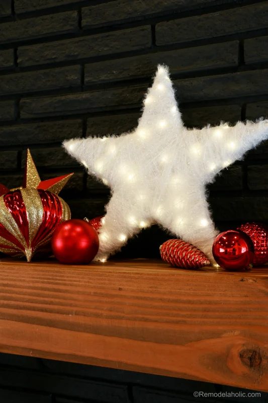 Christmas Handmade Building Projects | Sparkly White Star with Lights | How to build 3 wooden Christmas stars from just ONE board, for about $12. These decorative wood stars are gr
