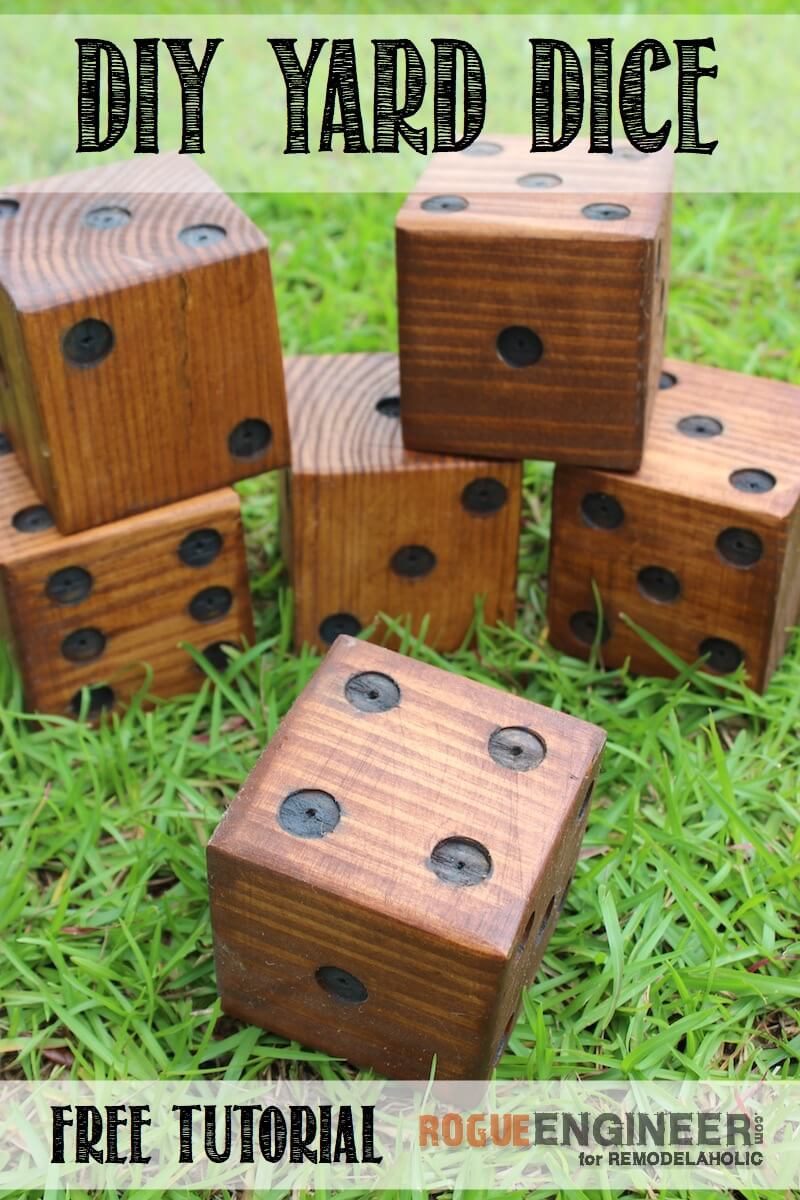 Make your own fun and memories this summer with a set of Handmade yard dice to use for dozens of outdoor games for family and kids! Use inexpensive 4x4s or even scraps for a low-co