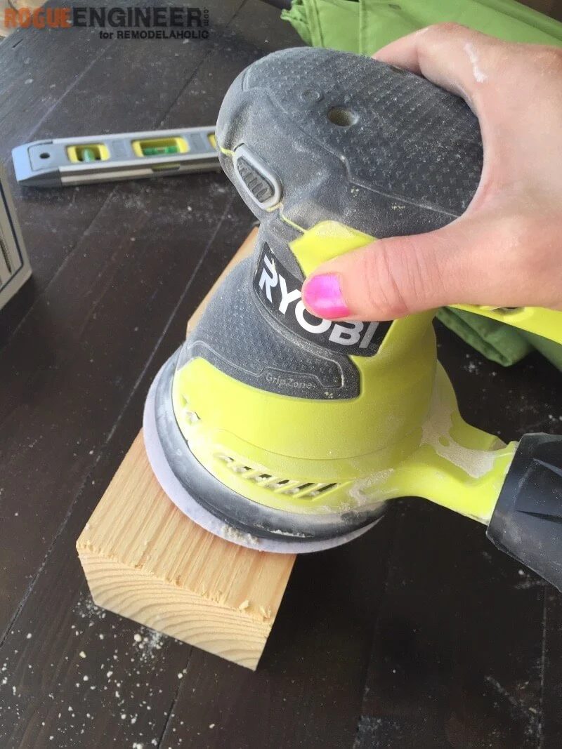 Handmade Yard Dice - Sanding