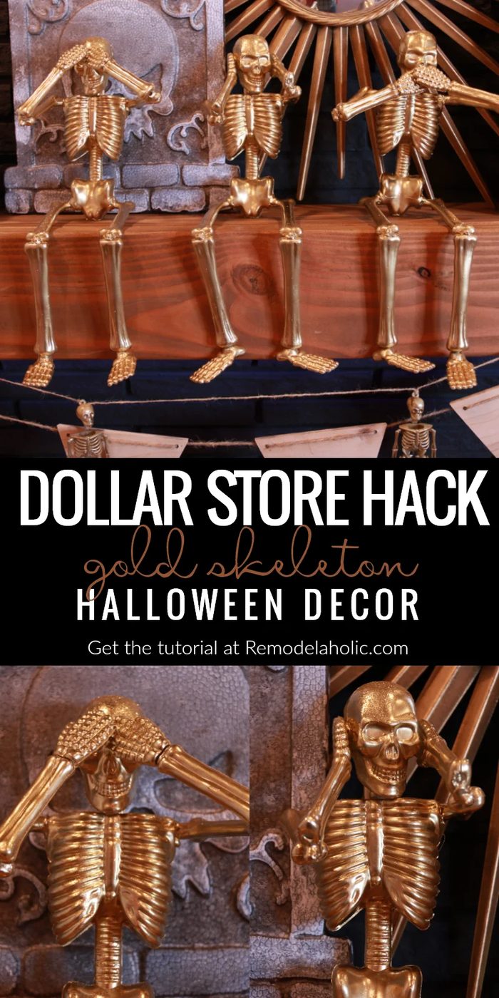 straightforward and Inexpensive Shelf-Sitting Gold Skeletons